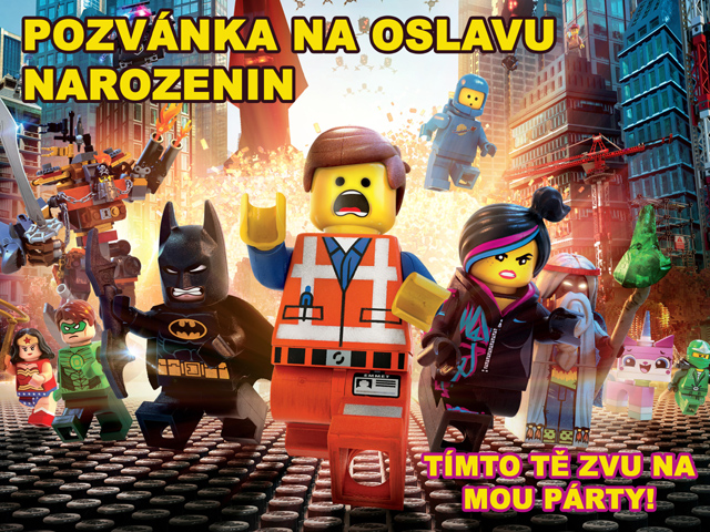 Lego pozvánka na oslavu narozenin batman